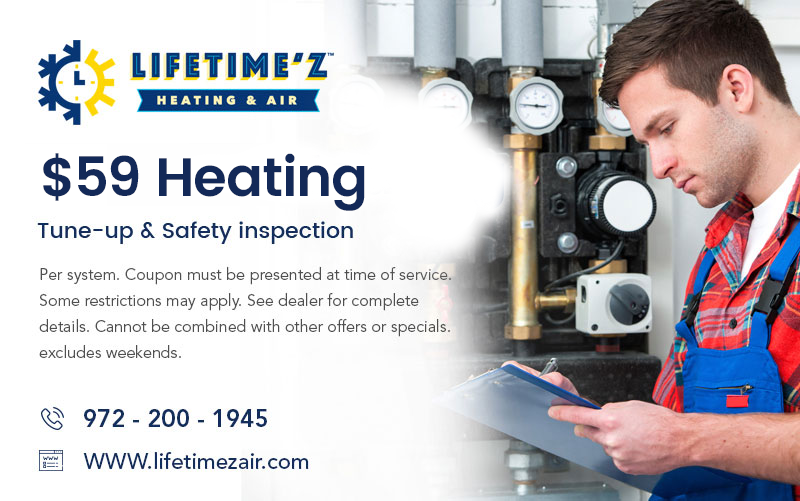 59 AC or heating tune up & safety inspection Lifetime'z Heating