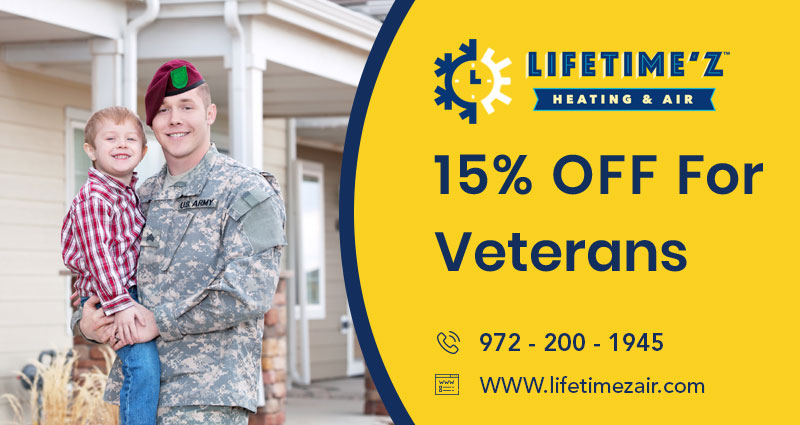 15% off Service or Repair for Veterans